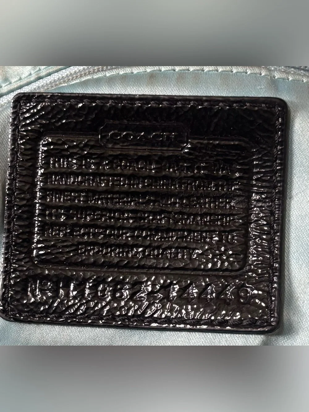 Coach Alex Signature sateen patent leather   women’s purse tote bag